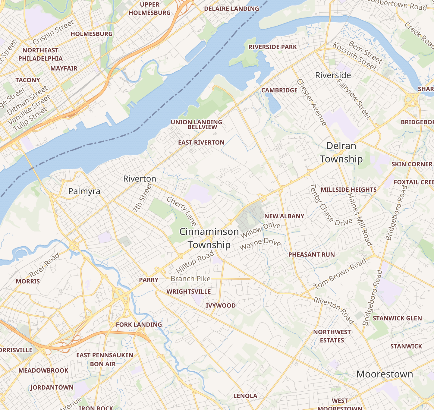 Map to Dr. Teitelbaum's office in Cinnaminson, New Jersey